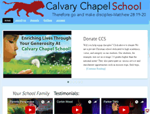 Tablet Screenshot of calvarychapelschool.org